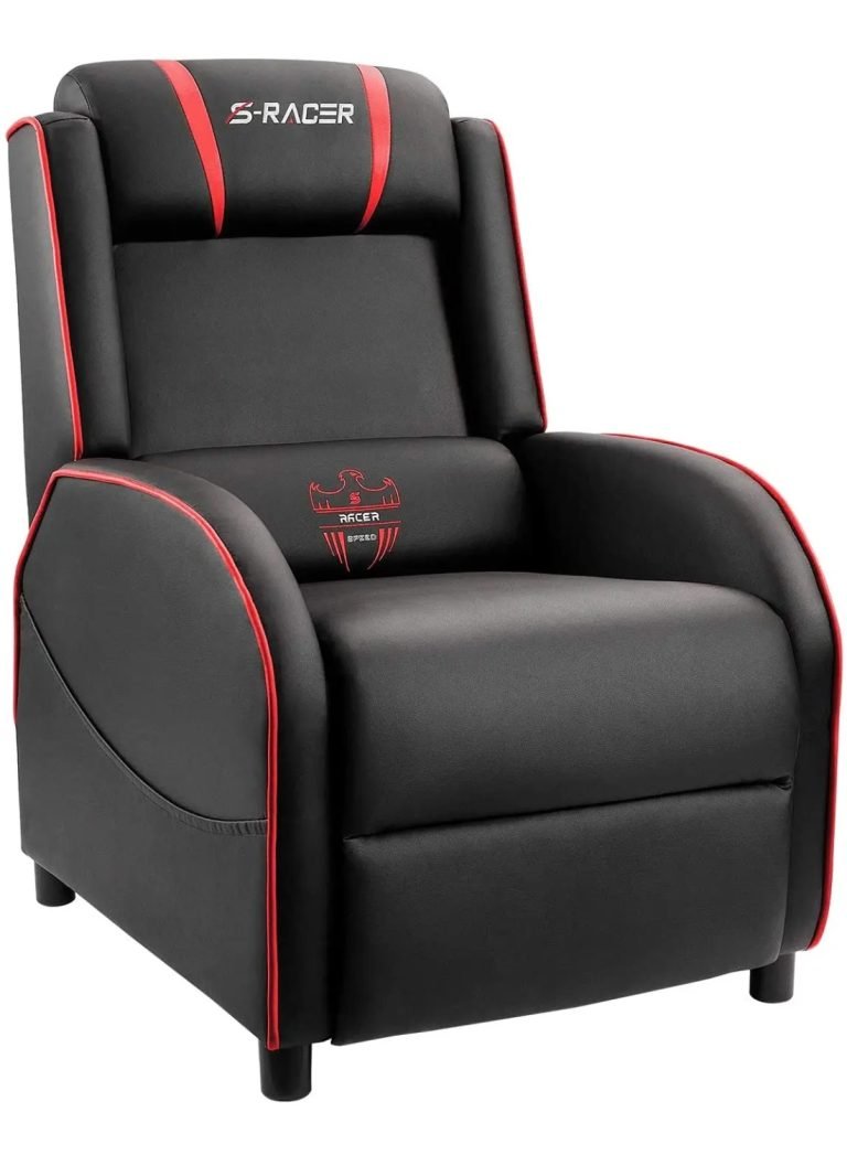 S racer black outlet and white gaming chair